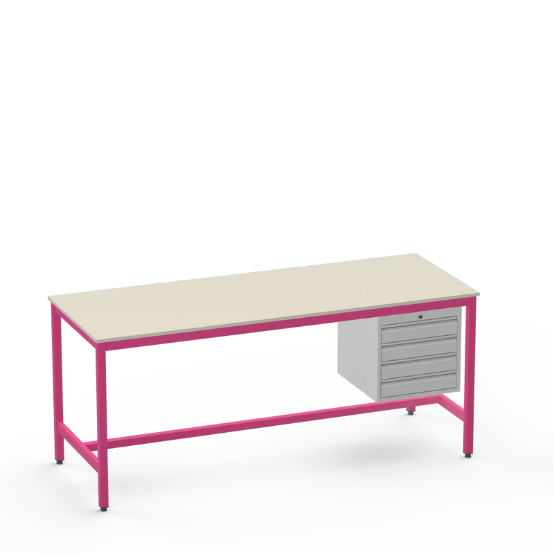 Medium Duty Workbench | Laminate Worktop | 4 Drawers