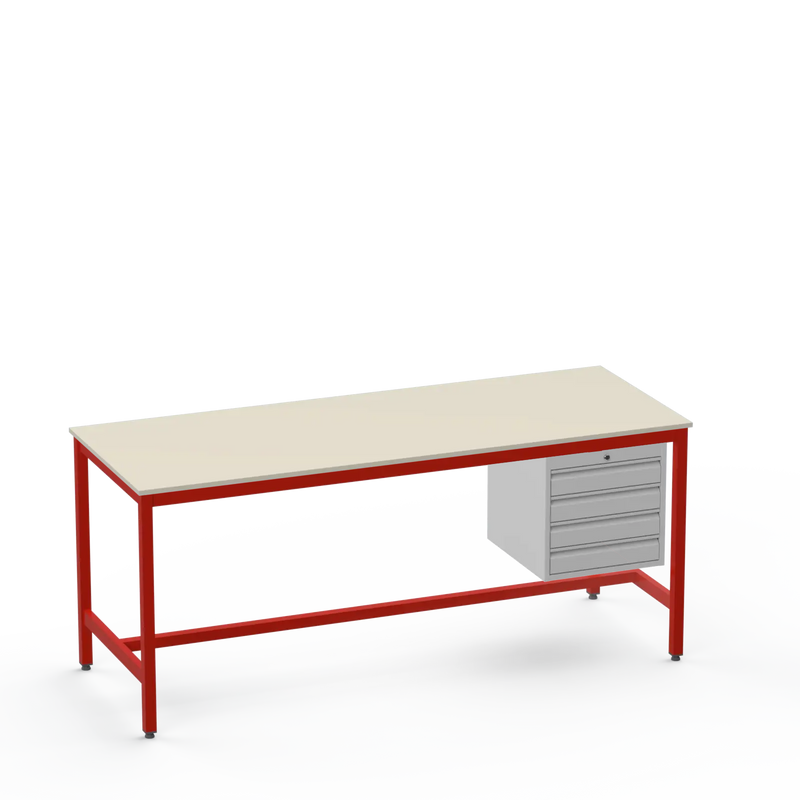 Medium Duty Workbench | Laminate Worktop | 4 Drawers