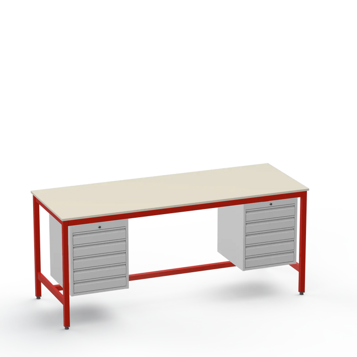 Medium Duty Workbench | Laminate Worktop | 10 Drawers