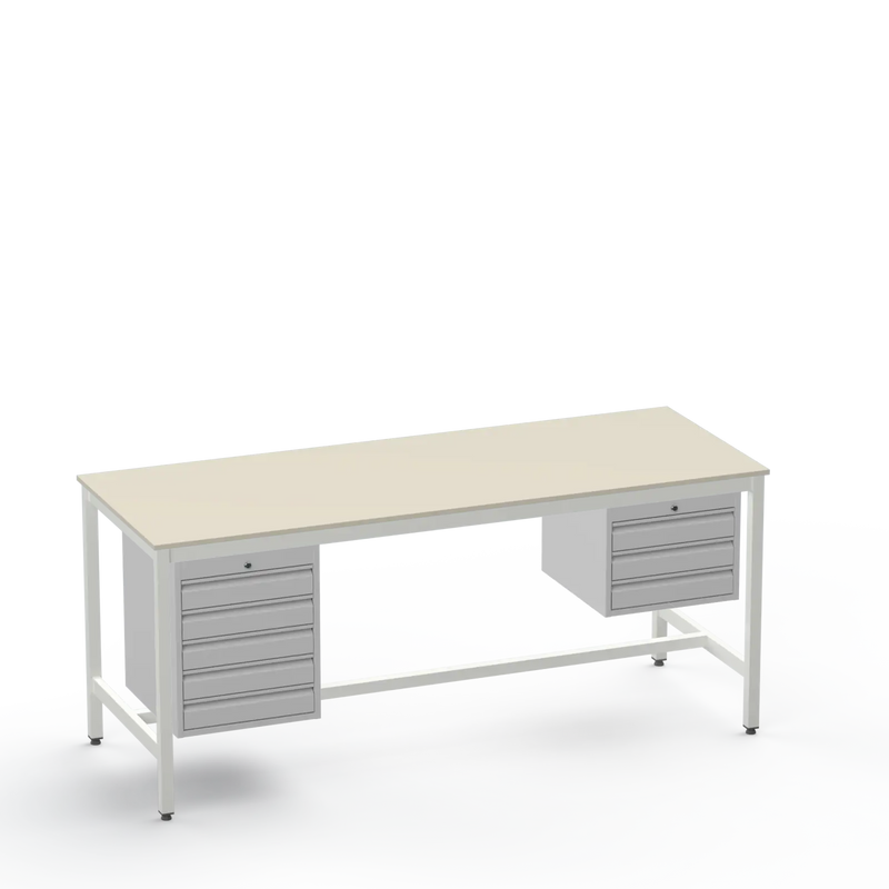 Medium Duty Workbench | Laminate Worktop | 5 Drawers & 3 Drawers