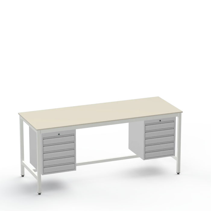 Medium Duty Workbench | Laminate Worktop | 10 Drawers