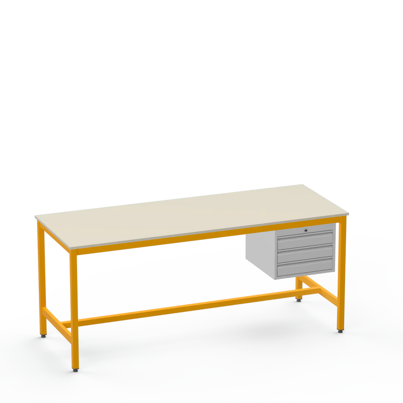 Medium Duty Workbench | Laminate Worktop | 3 Drawers