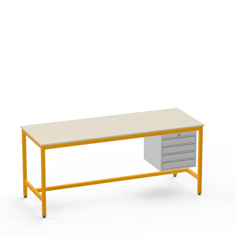 Medium Duty Workbench | Laminate Worktop | 4 Drawers