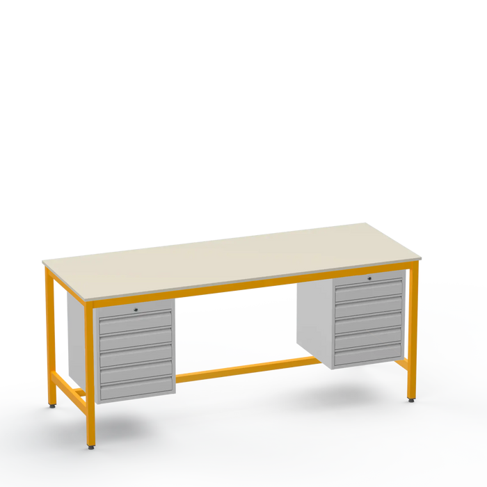 Medium Duty Workbench | Laminate Worktop | 10 Drawers