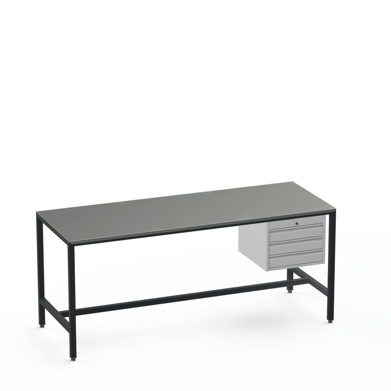 Medium Duty Workbench | Steel Worktop | 3 Drawers
