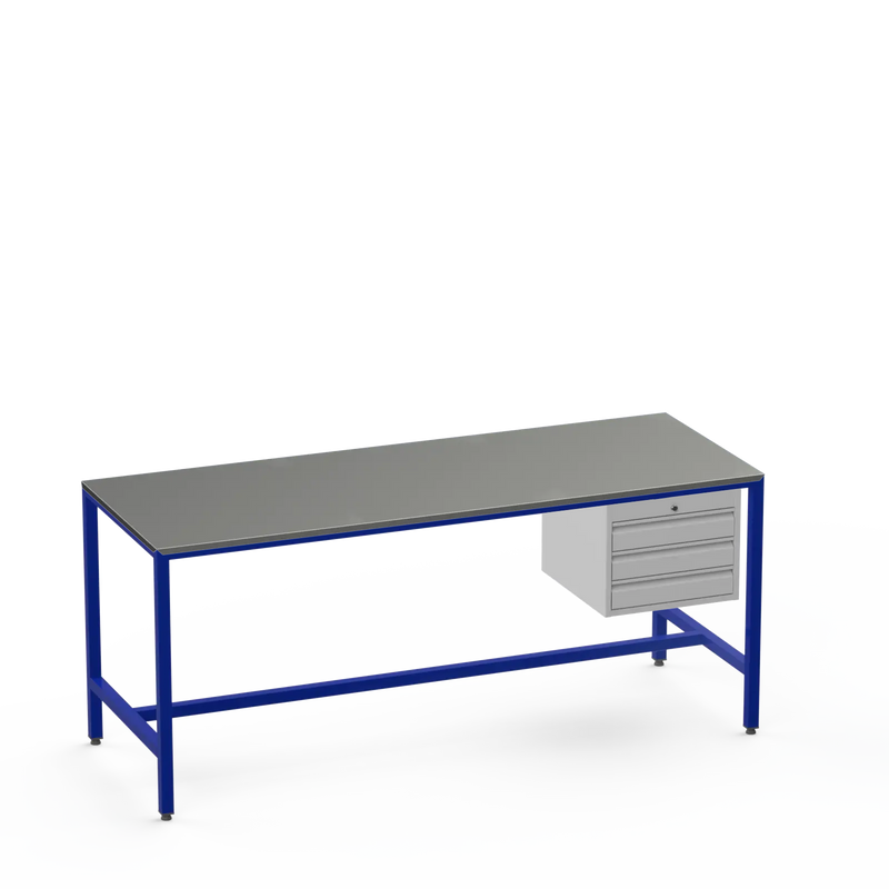 Medium Duty Workbench | Steel Worktop | 3 Drawers