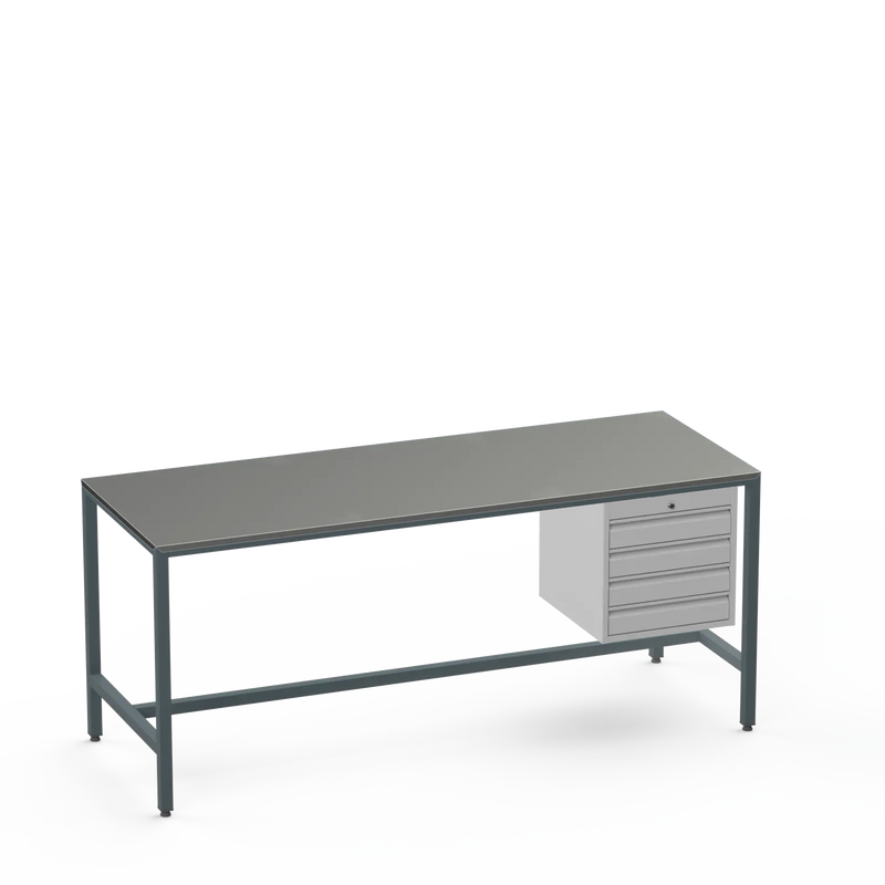 Medium Duty Workbench | Steel Worktop | 4 Drawers