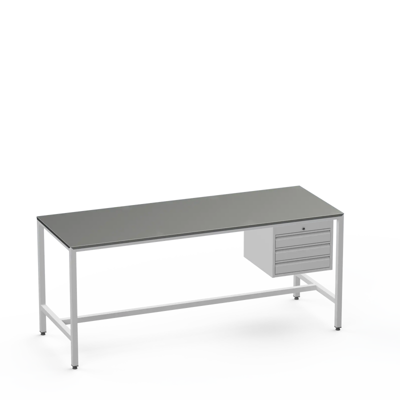 Medium Duty Workbench | Steel Worktop | 3 Drawers