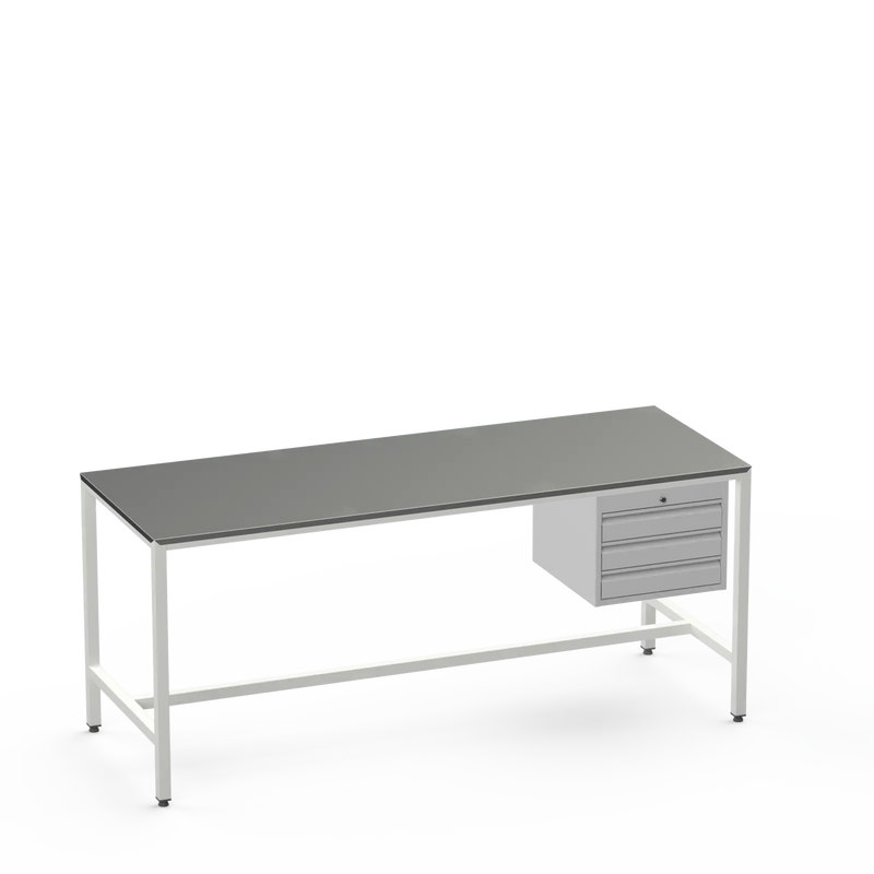 Medium Duty Workbench | Steel Worktop | 3 Drawers