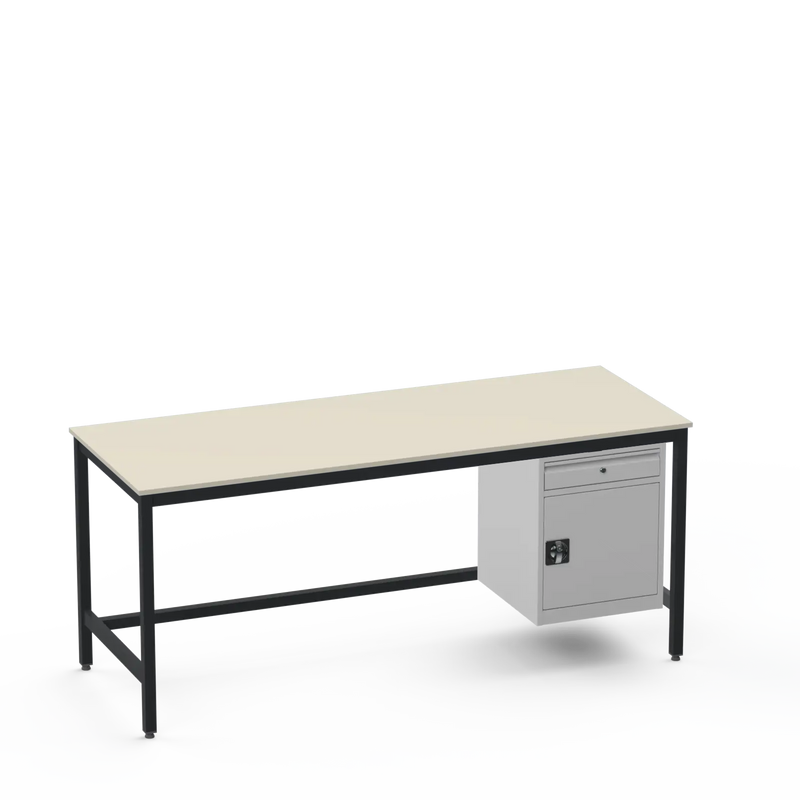 Medium Duty Workbench | Laminate Worktop | Cupboard & Drawer