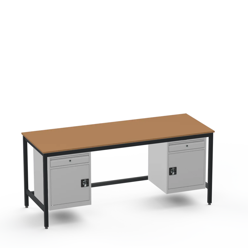 Medium Duty Workbench | MDF Worktop | 2 Cupboards & 2 Drawers