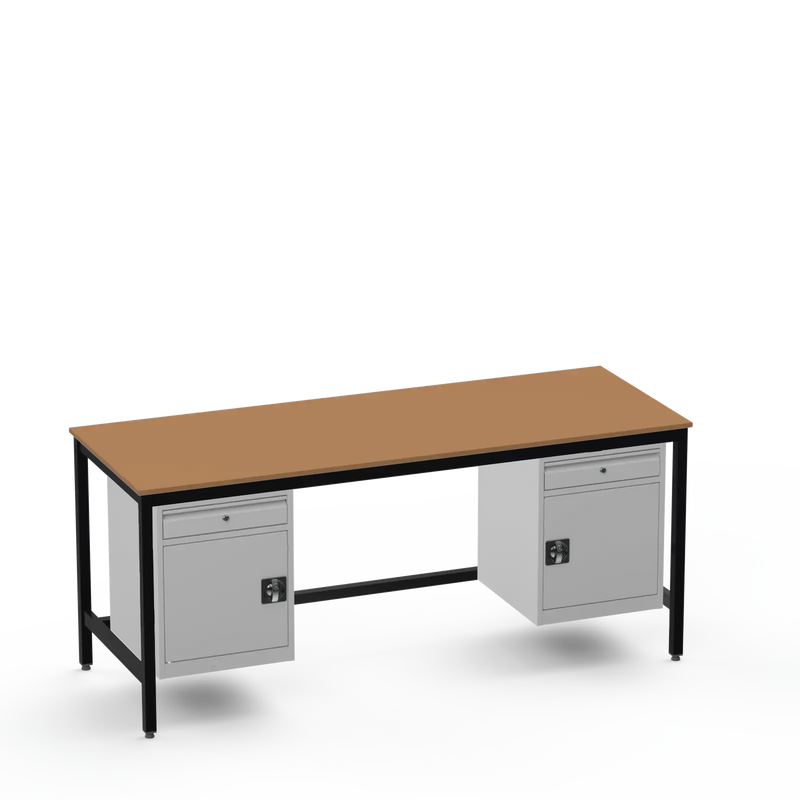 Medium Duty Workbench | MDF Worktop | 2 Cupboards & 2 Drawers