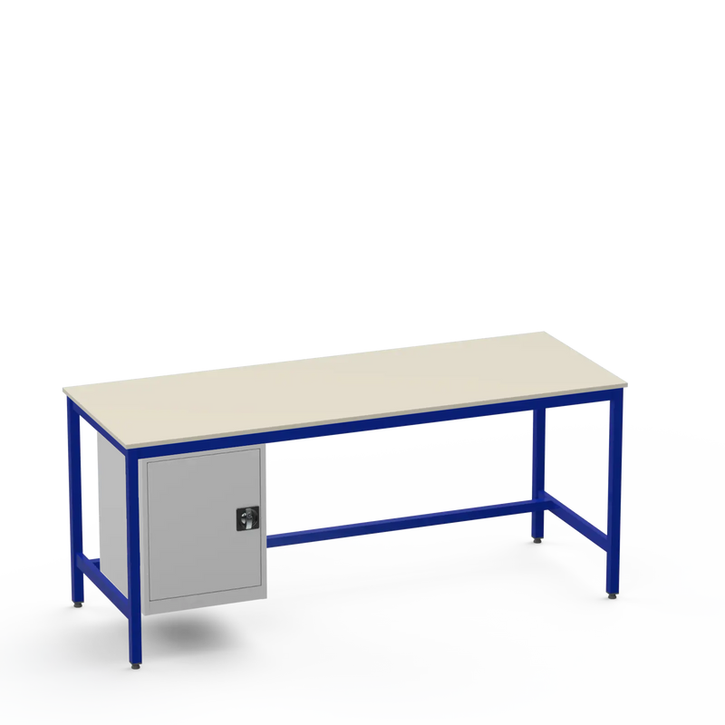 Medium Duty Workbench | Laminate Worktop | Cupboard