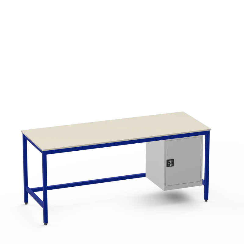 Medium Duty Workbench | Laminate Worktop | Cupboard
