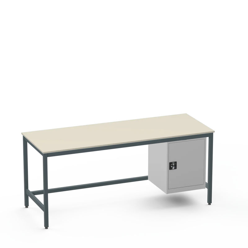 Medium Duty Workbench | Laminate Worktop | Cupboard