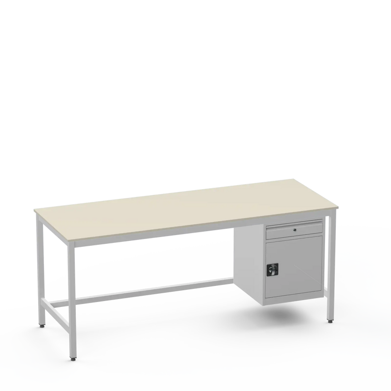 Medium Duty Workbench | Laminate Worktop | Cupboard & Drawer