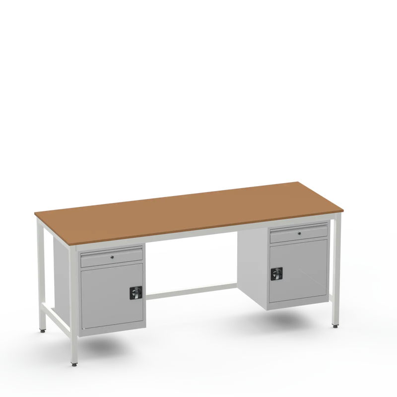 Medium Duty Workbench | MDF Worktop | 2 Cupboards & 2 Drawers