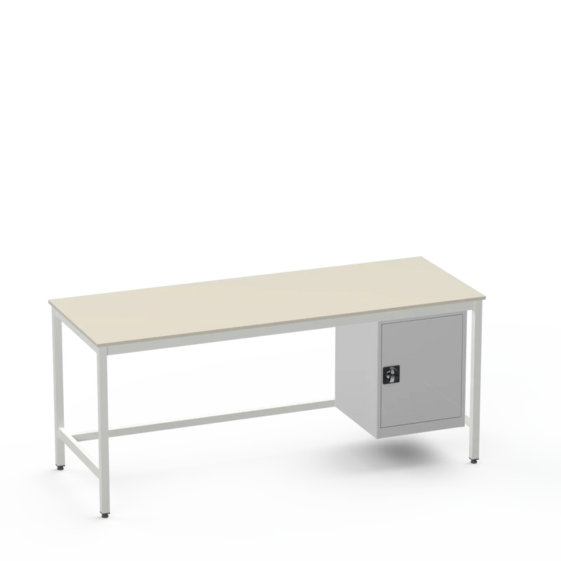 Medium Duty Workbench | Laminate Worktop | Cupboard