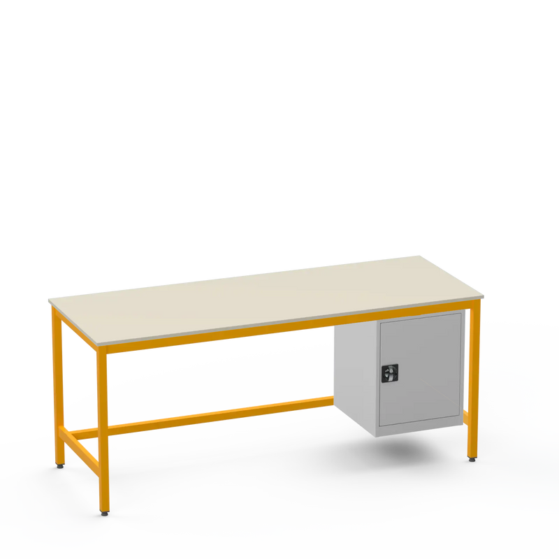 Medium Duty Workbench | Laminate Worktop | Cupboard