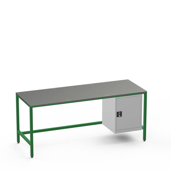 Medium Duty Workbench | Steel Worktop | Cupboard