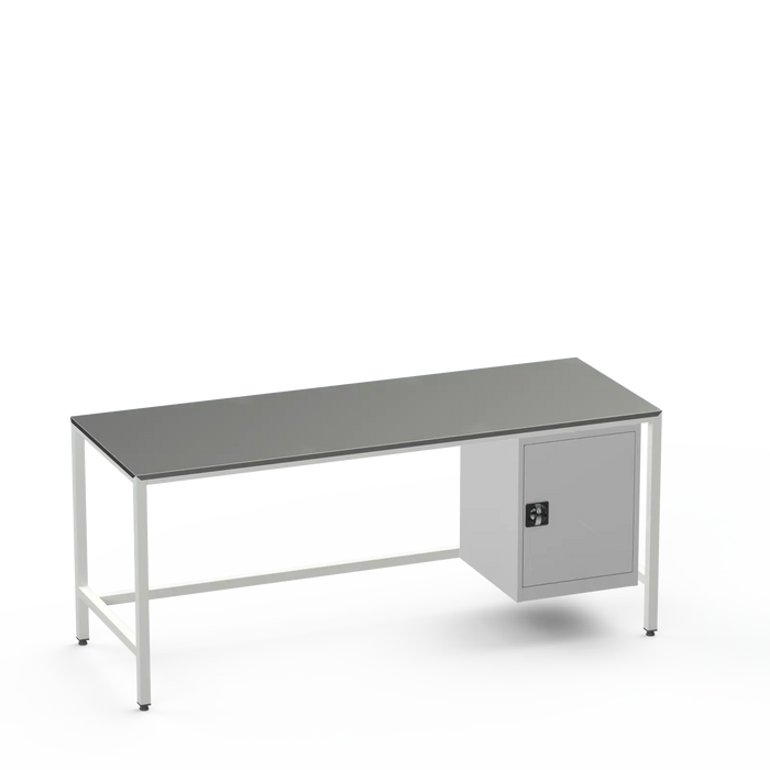 Medium Duty Workbench | Steel Worktop | Cupboard