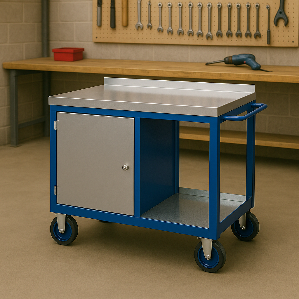 Machine Shop Trolley Racks Workshop Trolleys & Industrial Trucks — UK Workbenches