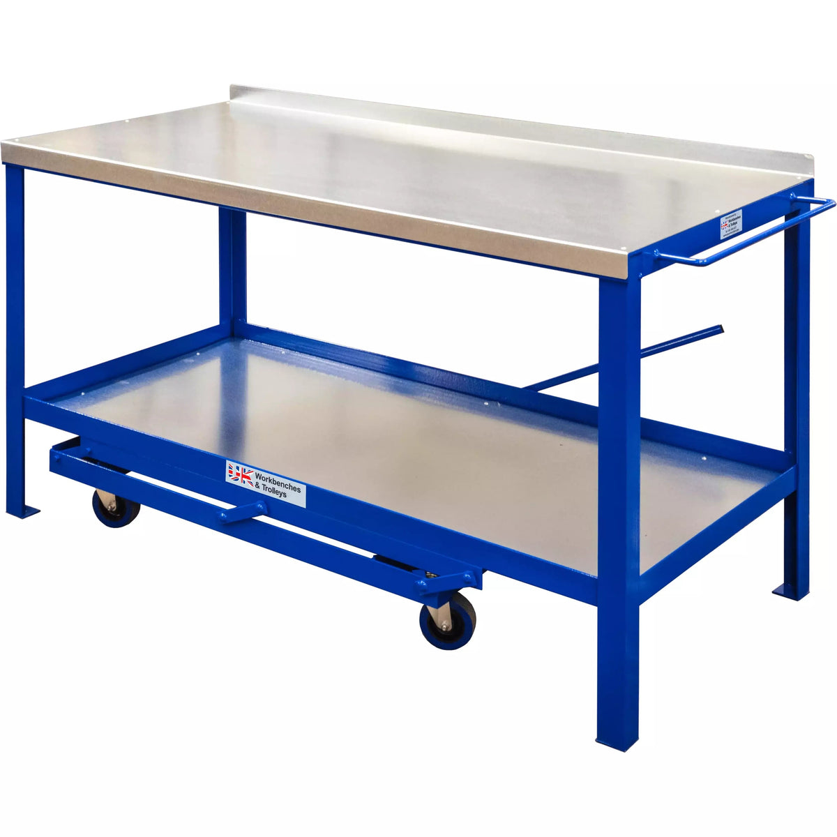Mobile Workbench with Galvanised Steel Top | Portable Workspace ...